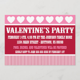 Invitation rustique de partie de Saint-Valentin