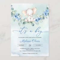 Rustique Dusty Blue Floral C'est un Baby shower ga