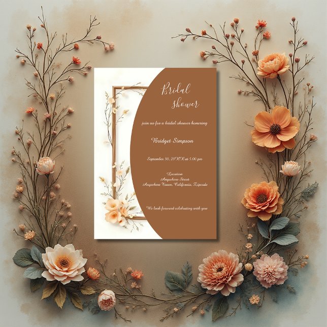 Invitation Rustique Earthy Floral Harmony (Créateur téléchargé)
