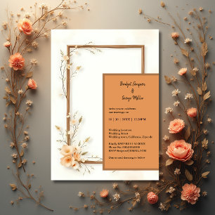 Invitation Rustique Earthy Floral Harmony Mariage