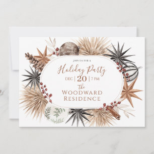Invitation Rustique Earthy Holiday Party