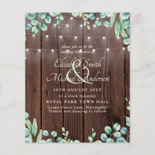 Invitation Rustique Éclairage Végétal Eucalyptus à
