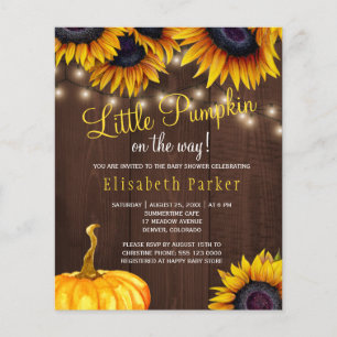 Invitation rustique et économique pour une baby sh