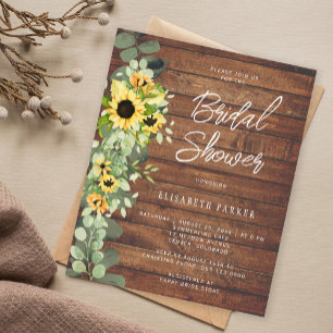 Invitation rustique et économique pour une baby sh