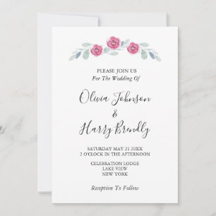 Invitation Rustique Eucalyptus Vert Mariage blanc
