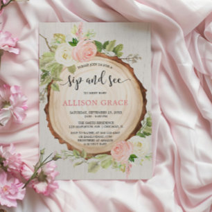 Invitation Rustique fille siroter et voir rencontrer de la gr