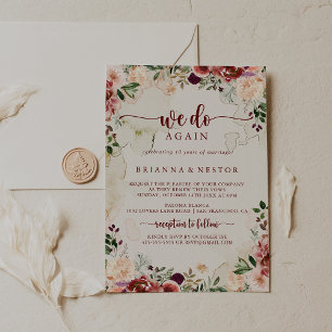 Invitation Rustique Floral D'Été Nous Réagissons À Nouveau Vo