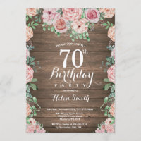 Rustique Floral Pink Peonies 70e anniversaire
