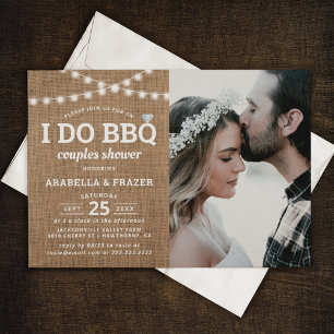 Invitation Rustique I Do BBQ Shower de Couple