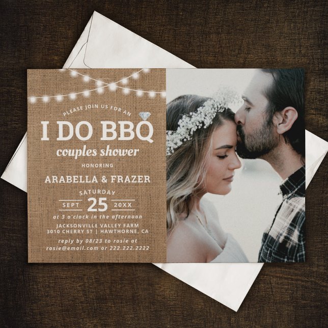 Invitation Rustique I Do BBQ Shower de Couple (Créateur téléchargé)