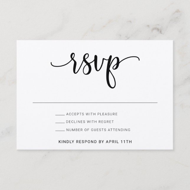 Invitation rustique Insérer RSVP (Devant)