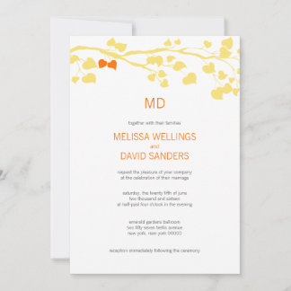 Invitation Rustique Jaune Et Orange Mariage de aut