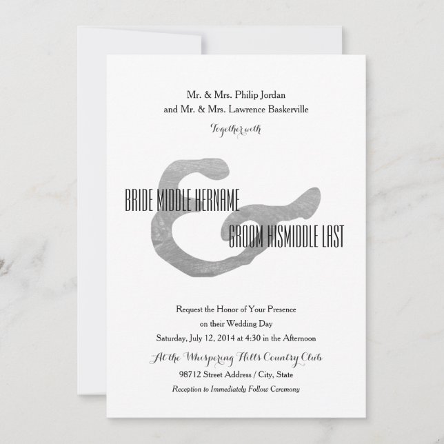 Invitation Rustique Letterpress (Devant)