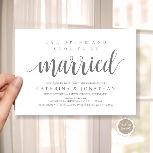 Invitation Rustique moderne, Fête de la partie d'engagement I