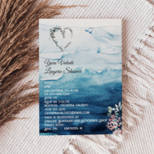 Invitation Rustique Ocean Lingerie Douche