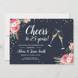 Invitation Rustique pour les 25 Ans de Mariage ave