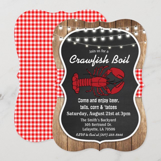 Invitation rustique pour une bouillabaisse de écre (Devant / Derrière)