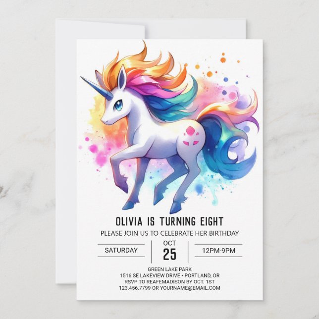 Invitation Rustique Printable Horse Anniversaire (Devant)