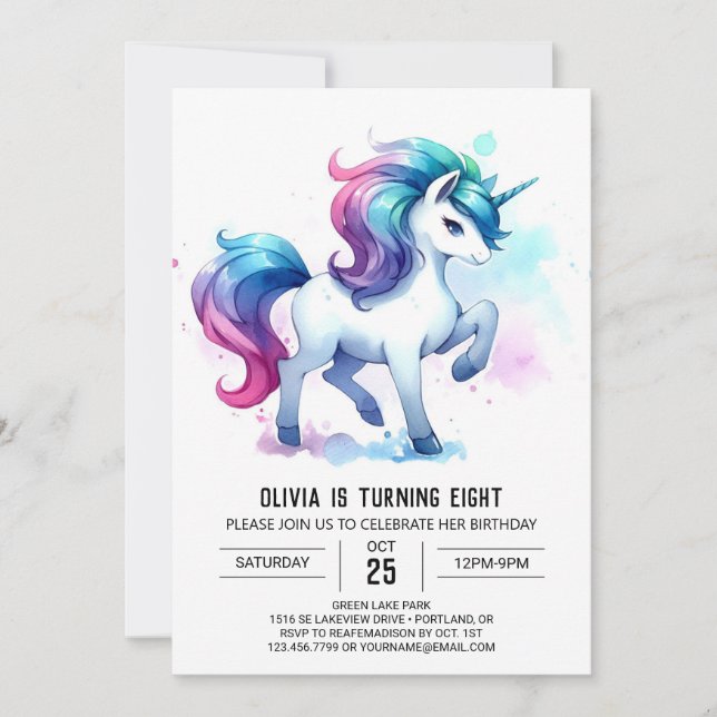 Invitation Rustique Printable Horse Anniversaire (Devant)