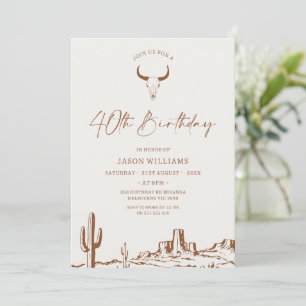 Invitation Rustique Terracotta Occident 40e anniversaire