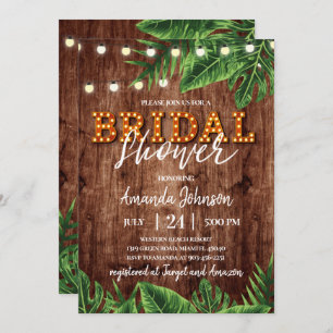 Invitation Rustique Tropical Bridal