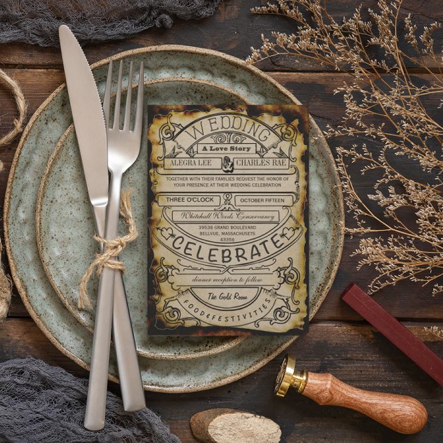 Invitation Rustique Vintage Renaissance Médiéval Mariage de b (Créateur téléchargé)