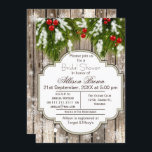 Invitation Rustique Winter Woodland Bride douche<br><div class="desc">Rustique,  shabby chic,  Woodland hiver Bridal douche Invitations</div>