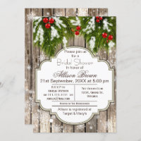 Rustique Winter Woodland Bride douche