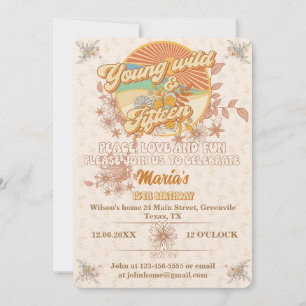 Invitation Rythme rétro le 15ème anniversaire super ultime