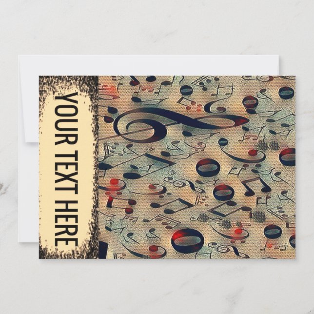 Invitation rythme vintage (Devant)