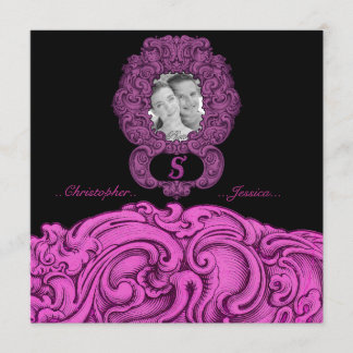 Invitation S - L'Alphabet Falck (Rose ) (Mariage)