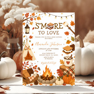 Invitation S’more à aimer Baby Shower Automne Camping
