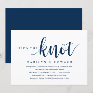 Invitation S' sont mariés, Elopement Moderne de Mariage Après