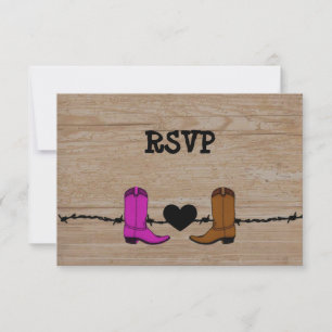 Invitation Sa Réception Des Bottes De Cowboy Et Sa Réception