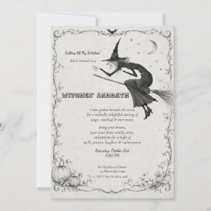Invitation Sabbat de sorcières Halloween