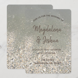 Invitation Sable de rivage de plage personnaliser