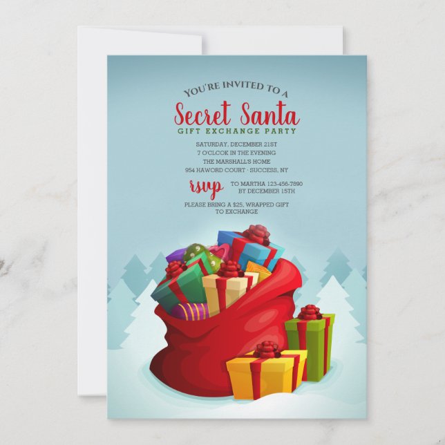 Invitation Sac à cadeaux de la réception (Devant)