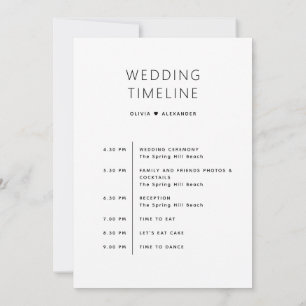 Invitation Sac de bienvenue de mariage Calendrier de l'itin