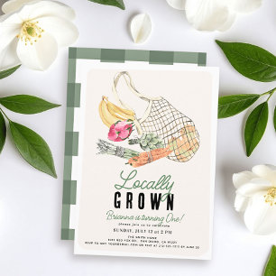 Invitation Sac de marché français cultivé localement 1er anni