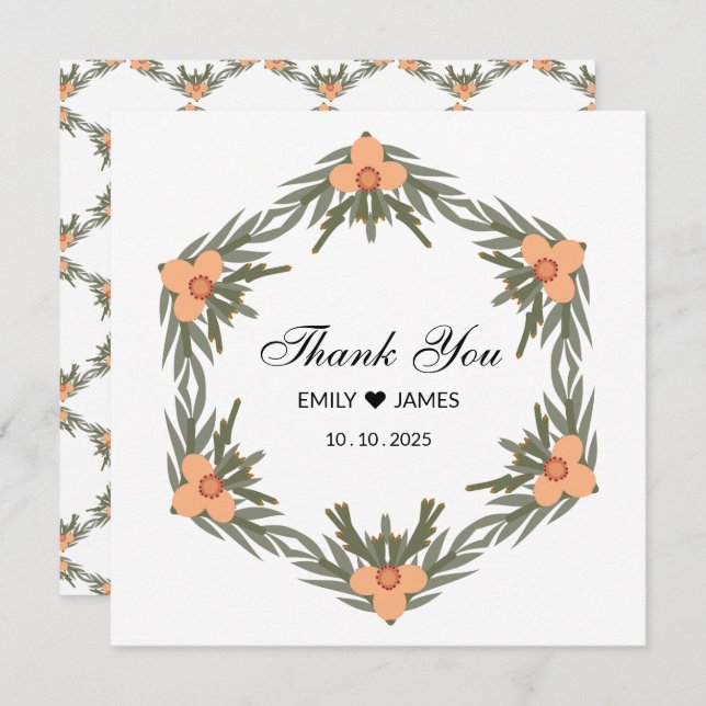 Invitation Sac de soutien de mariage - Nom et date personnali (Devant / Derrière)