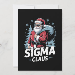 Invitation Sac Sigma Claus Santa Lunettes de soleil Noël Xmas