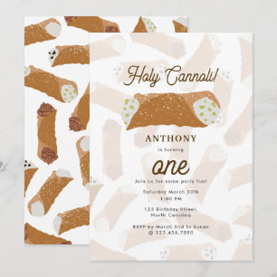 Invitation Sacre Cannoli Anniversaire Drôle de Fête Italienne
