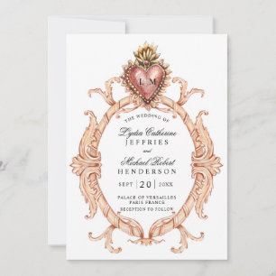 Invitation Sacré-Coeur Mariage baroque
