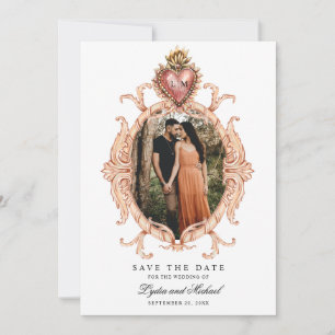 Invitation Sacred Heart Baroque Enregistrer la date