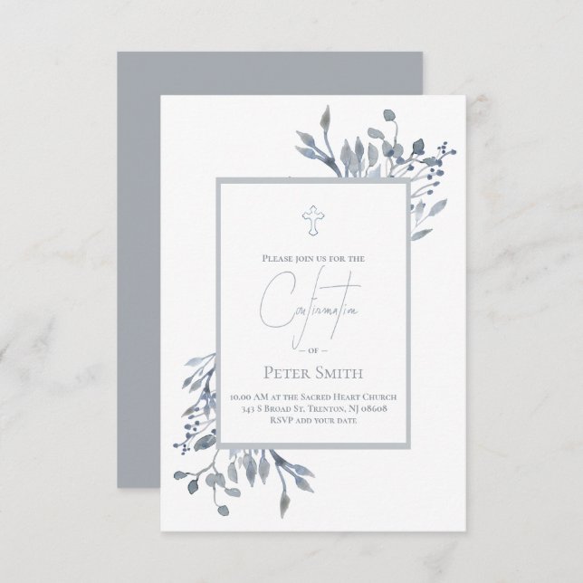 Invitation Sacrement catholique de la confirmation (Devant / Derrière)