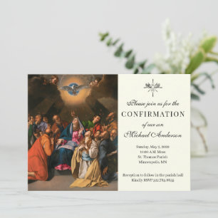 Invitation Sacrement de confirmation Pentecôte religieuse