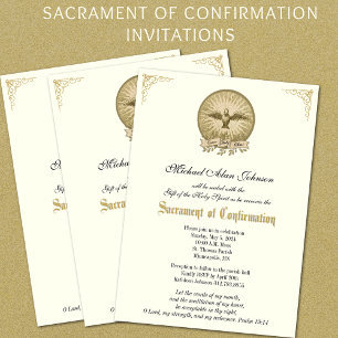 Invitation Sacrement de confirmation Religion Catholique