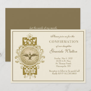 Invitation  Sacrement de Confirmation Saint-Esprit Écriture 