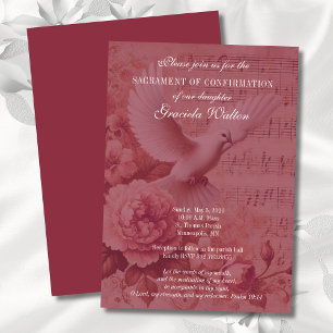 Invitation Sacrement de la colombe de confirmation et concept