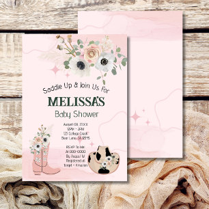 Invitation Saddup Baby shower Rustic Cowgirl Thème